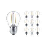 Mehrfachpackung 10x Philips Corepro LED Lustre E27 Kugel Fadenlampe Klar 2W 250lm - 827 Extra Warmweiß | Ersatz für 25W