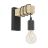 Eglo Wandleuchte Townshend Stahl Holz Schwarz Braun | IP20 - Geeignet für 1x E27 