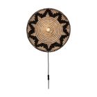 Good&Mojo Wandleuchte Andros Schwarz/Natural | Geeignet für 1x E27 