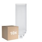 Mehrfachpackung 10x Ledvance Dulux-T LED 10W - 830 Warmweiß | 4-Pins - Ersatz Für 26W