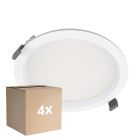 Mehrfachpackung 4x Ledvance LED Downlight Comfort Opal Aluminium Weiß 30W 3600lm 100D - 930 Warmweiß | Ausschnitt 200mm - IP44 - Höchste Farbwiedergabe